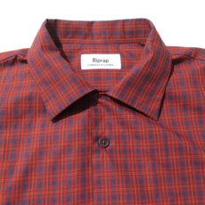 画像4: Riprap "S/S Semi Open Collar Shirt" -Plaid Broad-  color BROWN/RED　size MEDIUM, LARGE, X-LARGE (4)