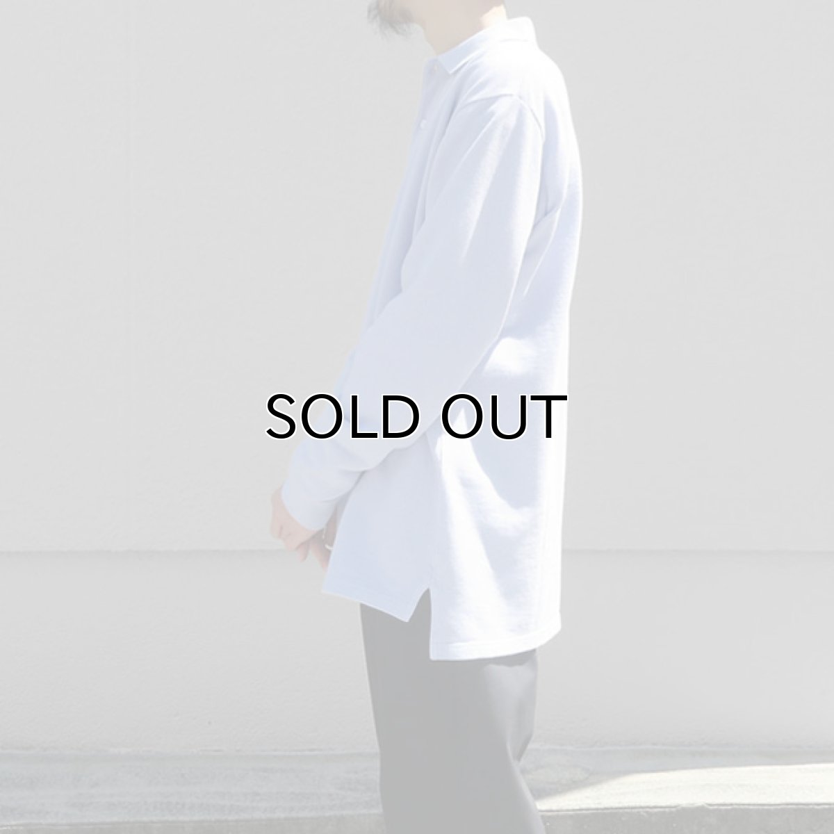 画像7: Riprap "L/S Polo Shirt" -Heavy Weight Moss-　color SAX　size MEDIUM, LARGE, X-LARGE (7)