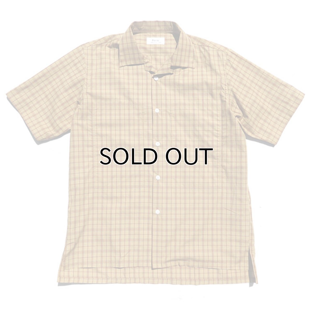 画像1: Riprap "S/S Semi Open Collar Shirt" -Plaid Broad-  color BEIGE/MINT　size MEDIUM, LARGE, X-LARGE (1)