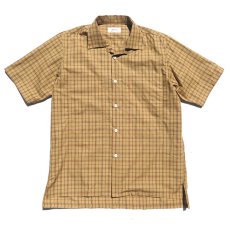 画像1: Riprap "S/S Semi Open Collar Shirt" -Plaid Broad-  color BEIGE/MINT　size MEDIUM, LARGE, X-LARGE (1)