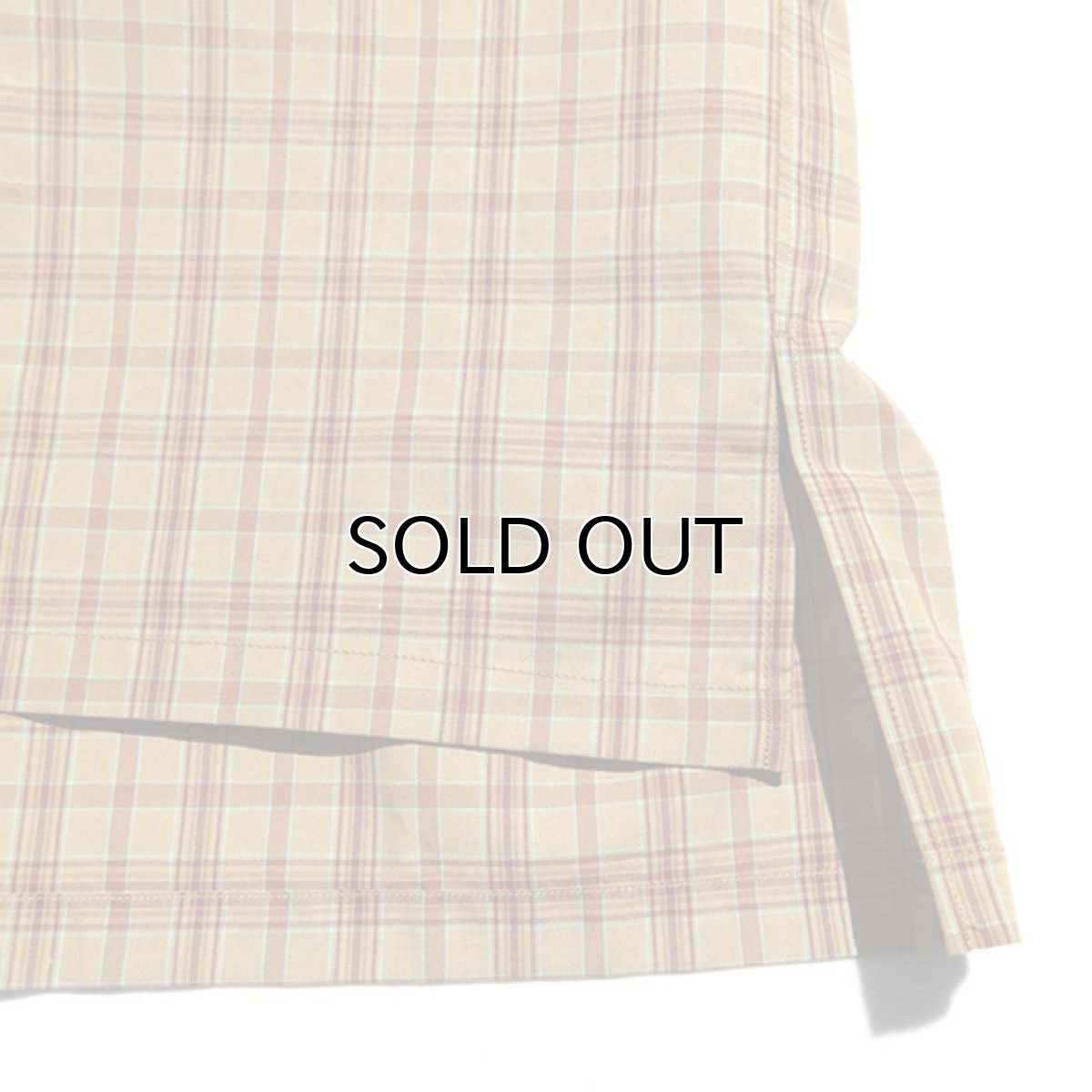 画像7: Riprap "S/S Semi Open Collar Shirt" -Plaid Broad-  color BEIGE/MINT　size MEDIUM, LARGE, X-LARGE (7)