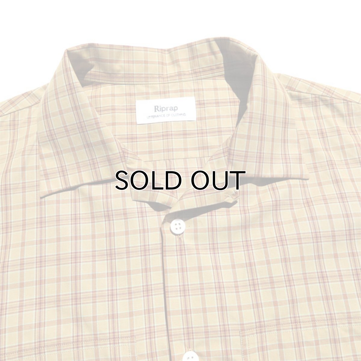画像3: Riprap "S/S Semi Open Collar Shirt" -Plaid Broad-  color BEIGE/MINT　size MEDIUM, LARGE, X-LARGE (3)