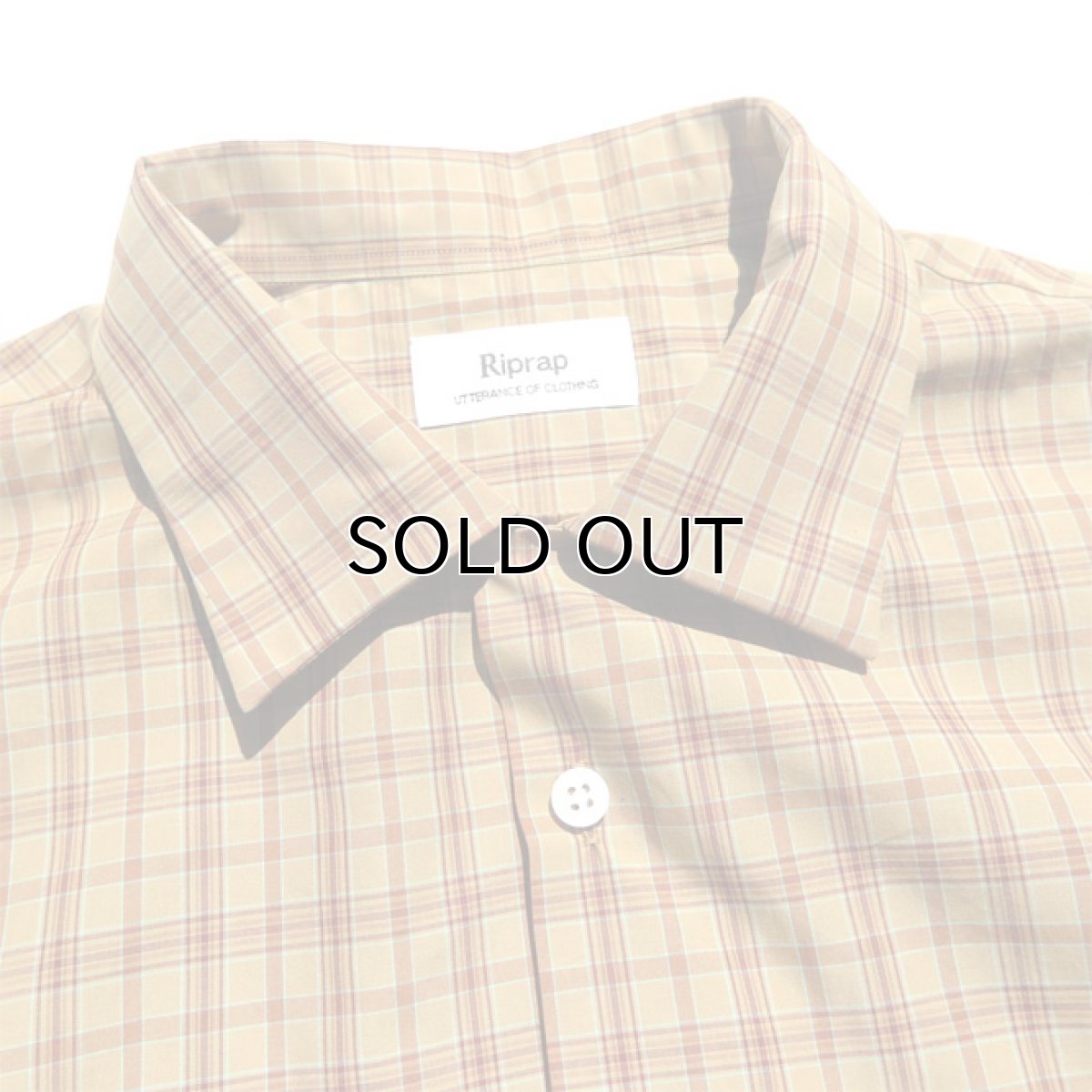 画像4: Riprap "S/S Semi Open Collar Shirt" -Plaid Broad-  color BEIGE/MINT　size MEDIUM, LARGE, X-LARGE (4)