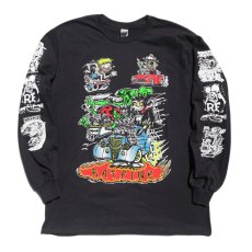 画像1: NEW "RAT FINK" Multi Print L/S T-Shirt　BLACK　size M, L, XL (1)