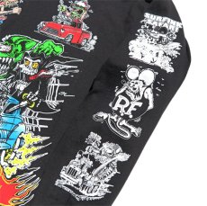 画像5: NEW "RAT FINK" Multi Print L/S T-Shirt　BLACK　size M, L, XL (5)