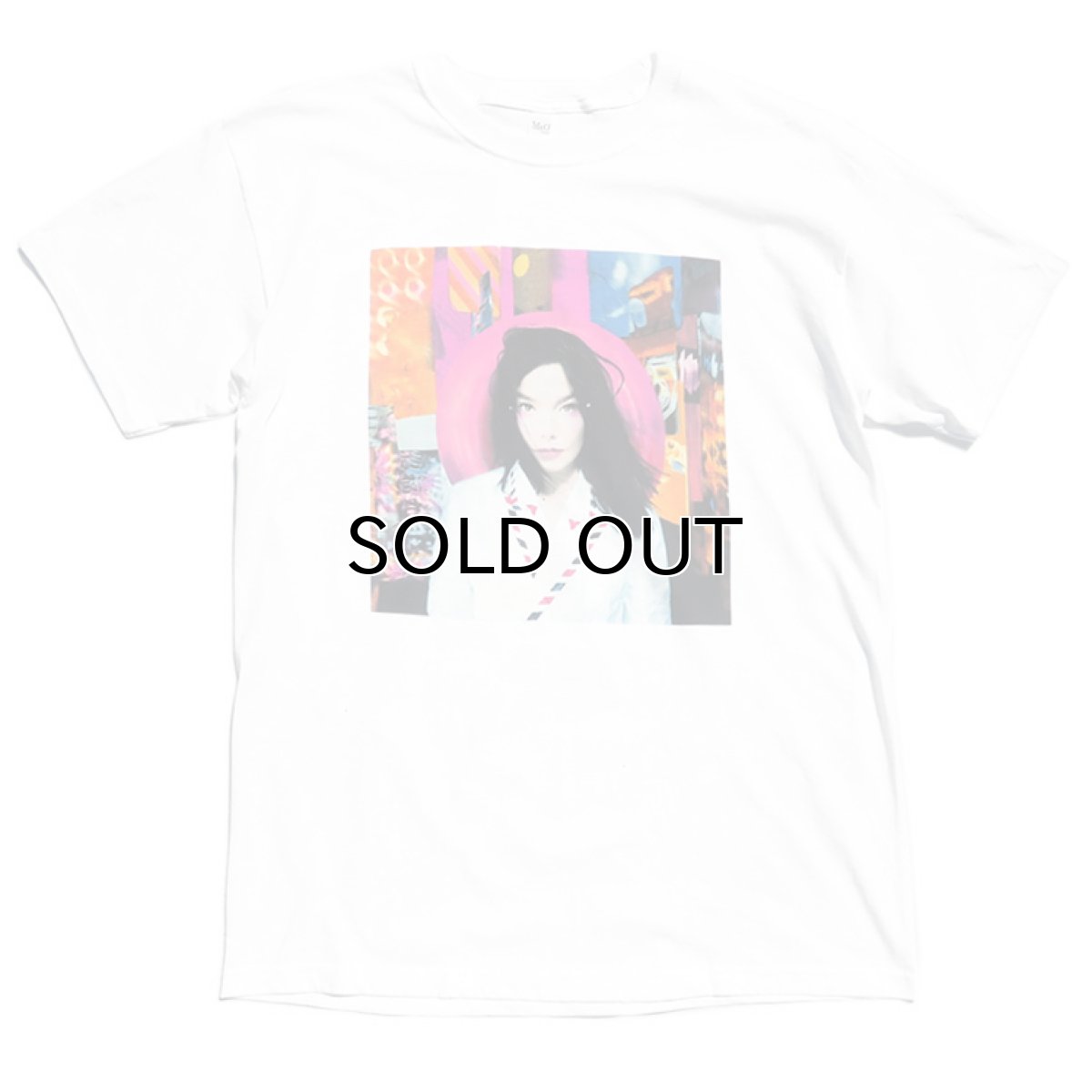 画像1: NEW "Bjork" -POST- Art Work Print T-Shirt　WHITE　size M, L, XL (1)