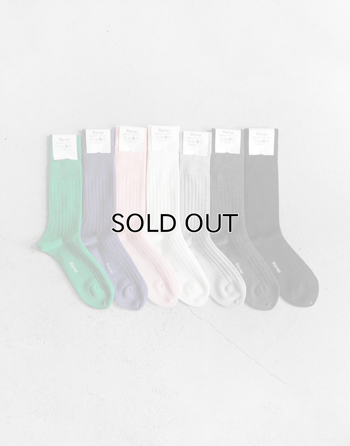 画像1: Riprap "NZ MERINO THREE QUARTER SOCKS" made by HALISON　size MEN'S FREE (1)