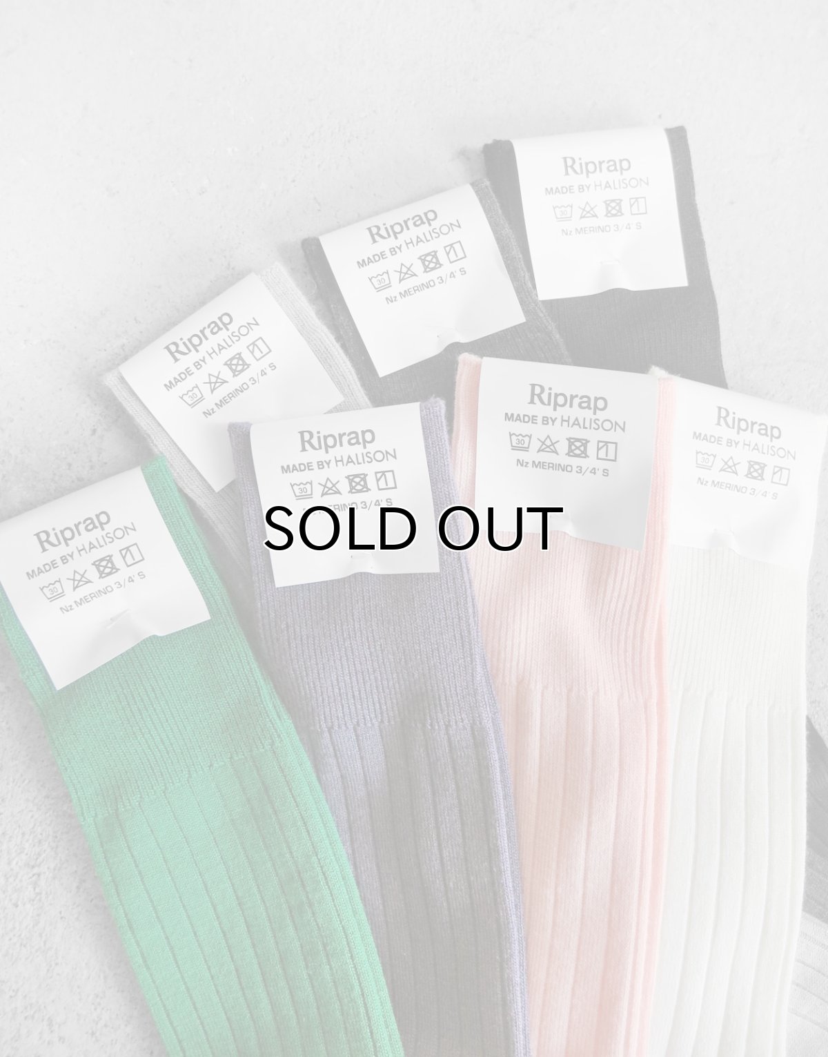 画像4: Riprap "NZ MERINO THREE QUARTER SOCKS" made by HALISON　size MEN'S FREE (4)