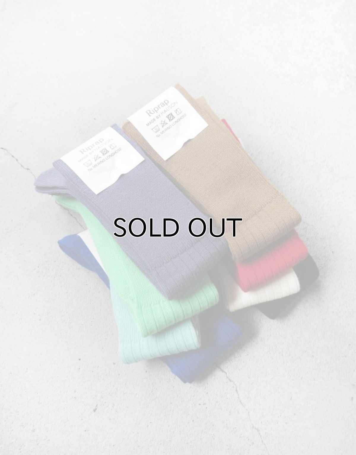 画像2: Riprap "NZ MERINO LONG HOSE SOCKS" made by HALISON　size MEN'S FREE (25~27cm) (2)