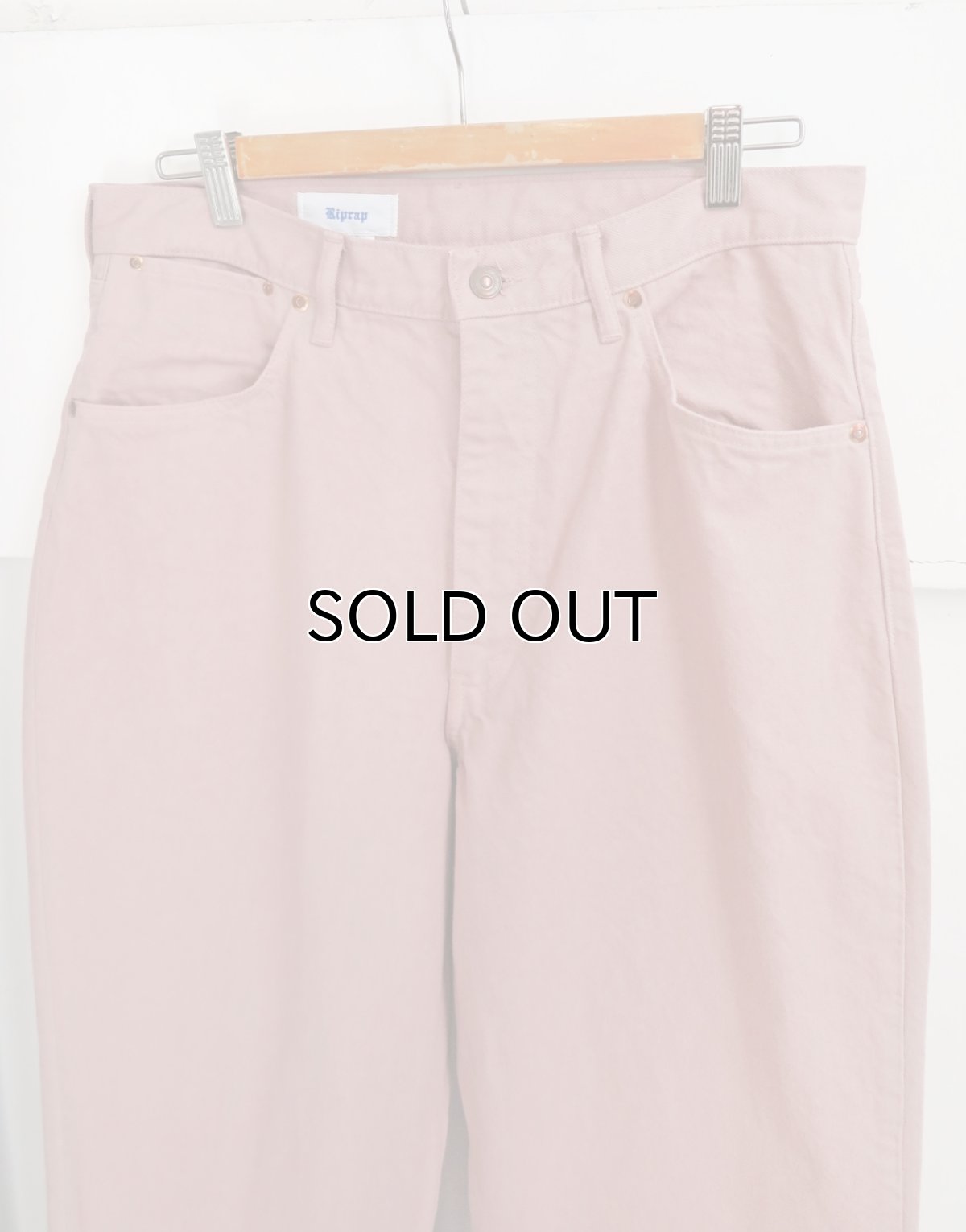 画像5: Riprap "GD COLOR JEANS" WIDE FIT -13.5oz DENIM-　color DUSTY PINK (5)