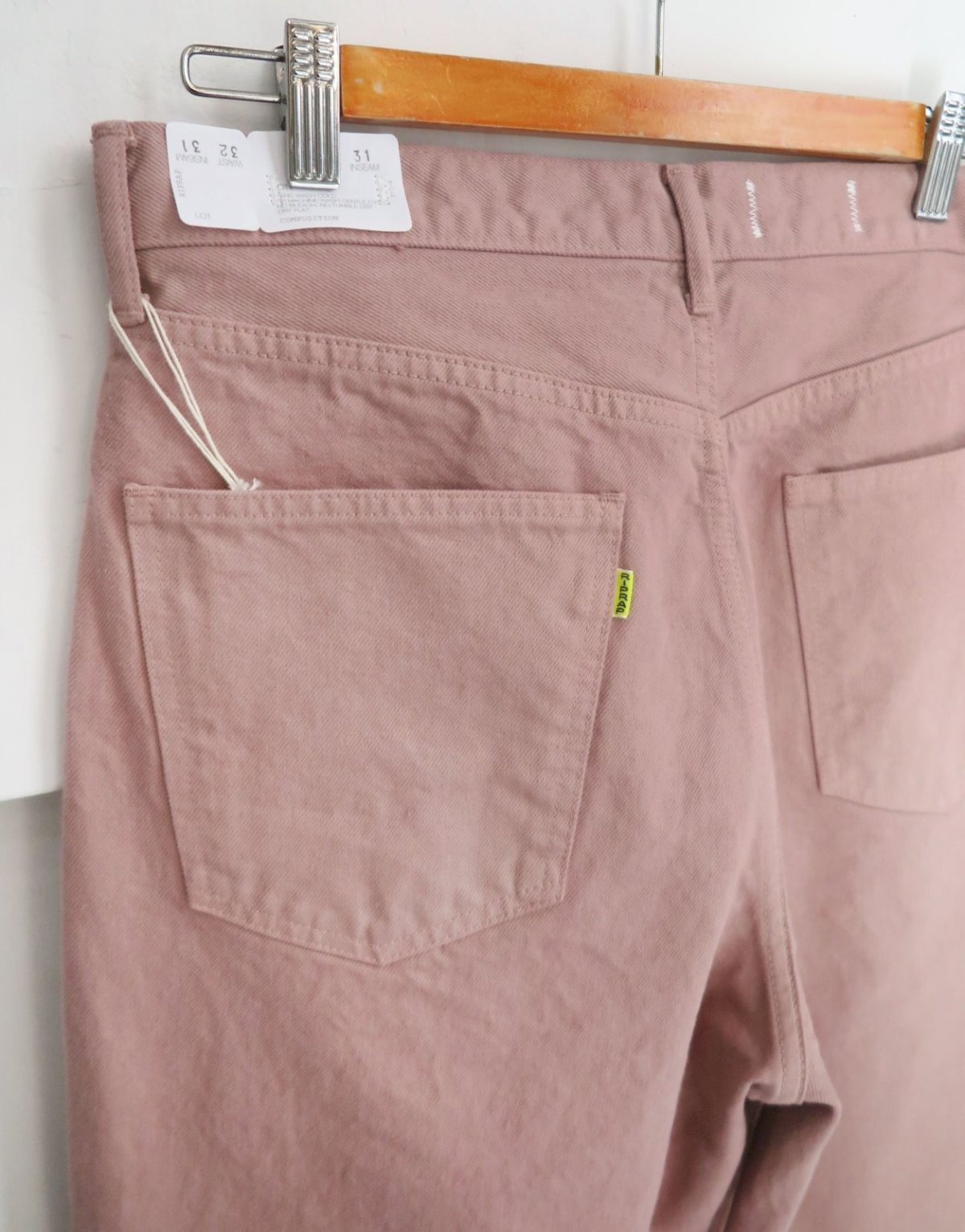 画像6: Riprap "GD COLOR JEANS" WIDE FIT -13.5oz DENIM-　color DUSTY PINK (6)