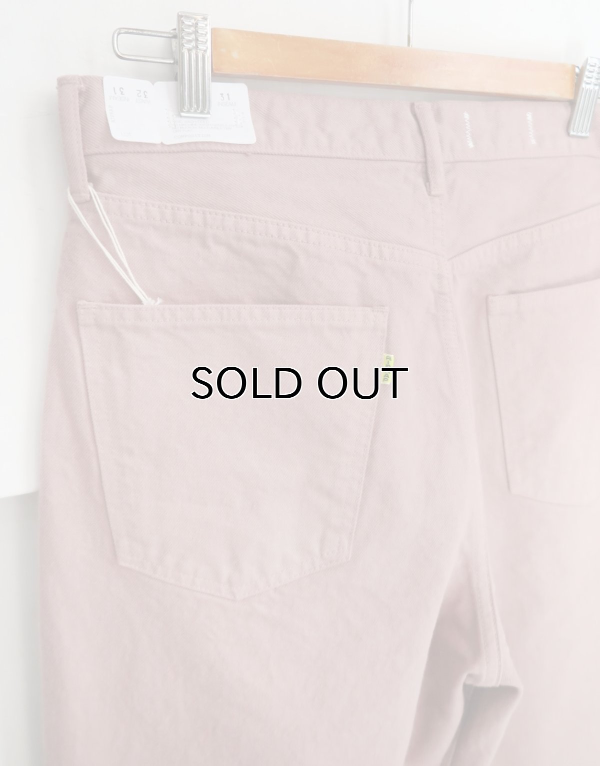 画像6: Riprap "GD COLOR JEANS" WIDE FIT -13.5oz DENIM-　color DUSTY PINK (6)
