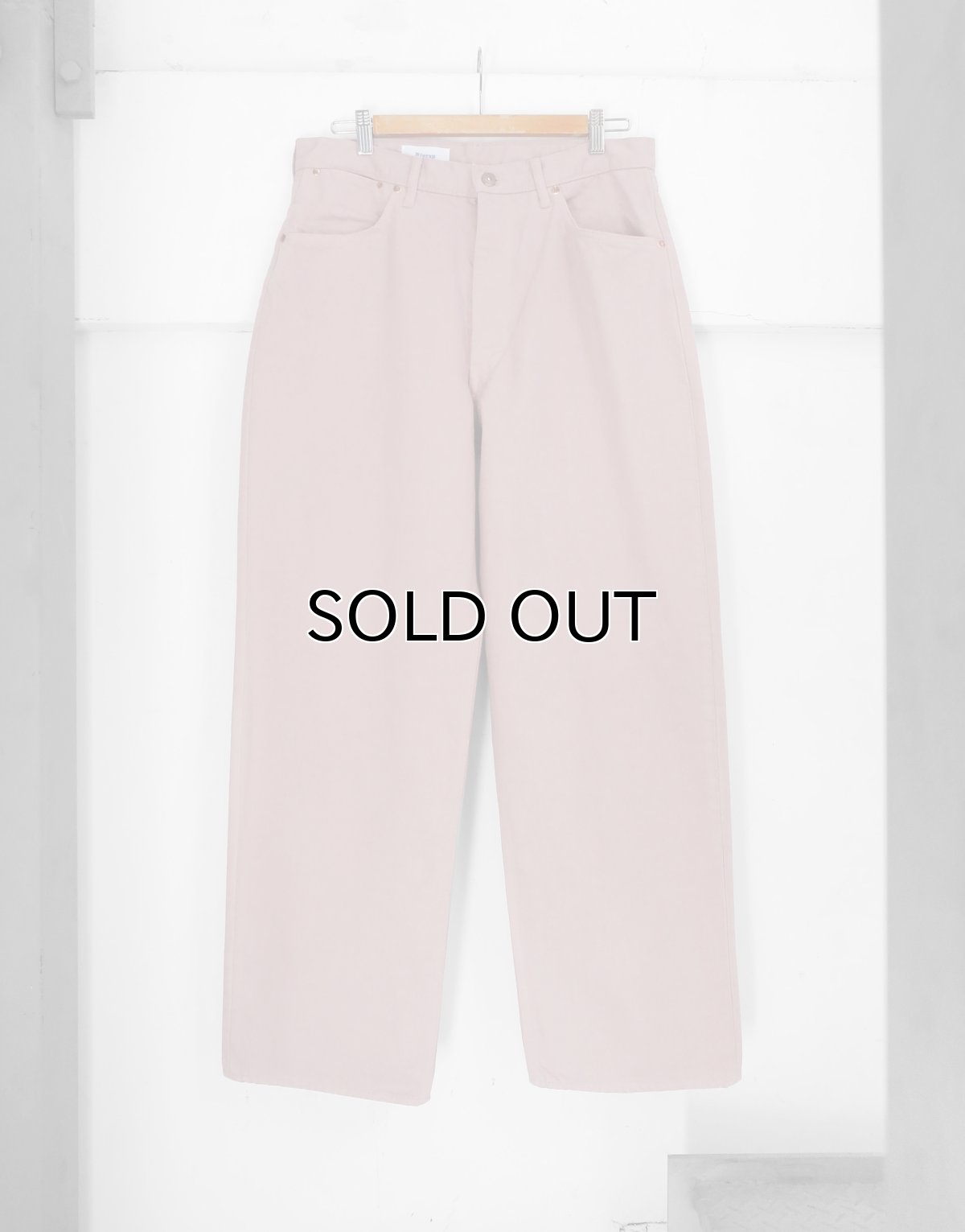 画像1: Riprap "GD COLOR JEANS" WIDE FIT -13.5oz DENIM-　color DUSTY PINK (1)