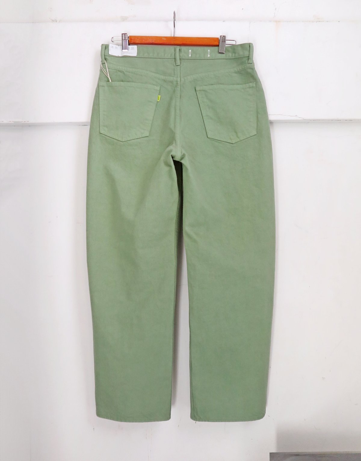 画像4: Riprap "GD COLOR JEANS" WIDE FIT -13.5oz DENIM-　color GRASS GREEN (4)