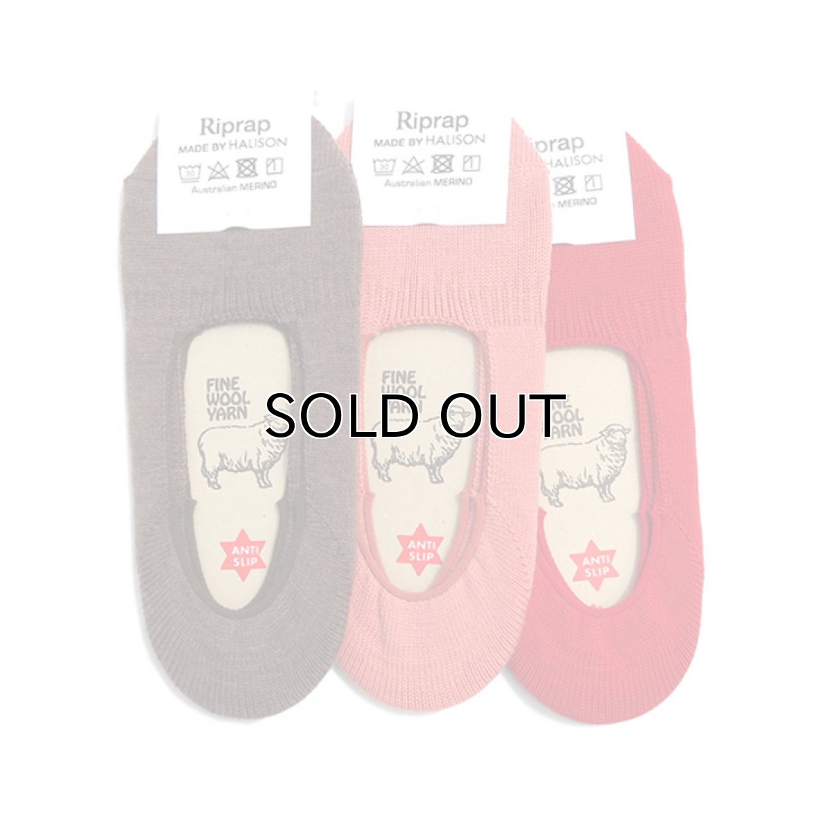 画像1: Riprap "OG Merino Invisible Socks" made by HALISON　size MEN'S FREE (25~27cm) (1)