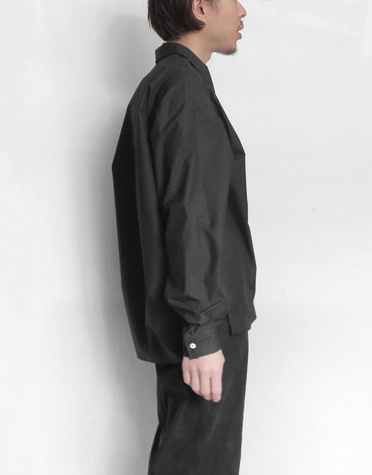 画像7: Riprap "POLO SHAPED SH L/S" -HIGH COUNT POPLIN-　color BLACK (7)