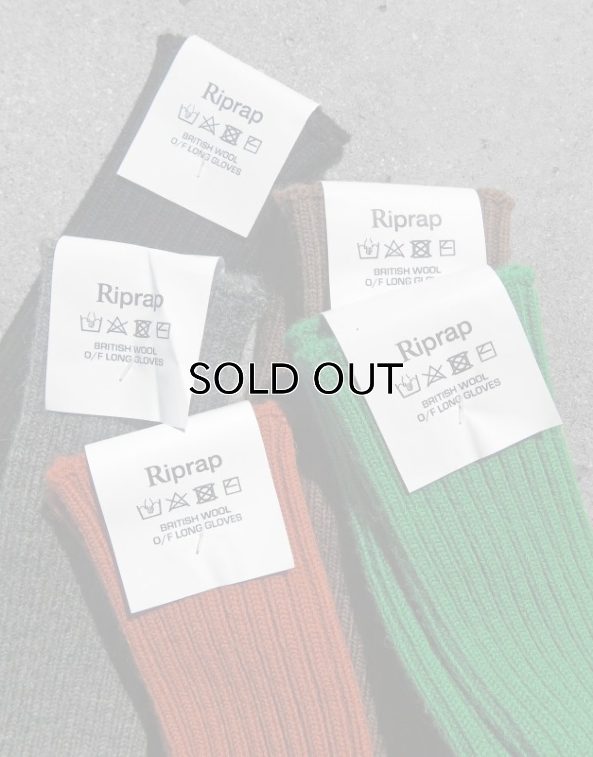 画像2: Riprap "O/F LONG GLOVES" -BRITISH WOOL-  　 5 color　size FREE (2)