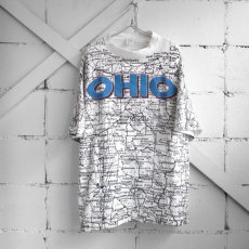 画像1: 1990's U.S.A. "OHIO" Print T-Shirt　WHITE　size XL-XXL (1)