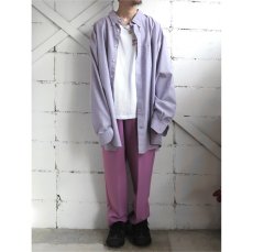 画像2: "ST. JOHN'S BAY" L/S Big Shirt　LAVENDER　size 4XL (2)