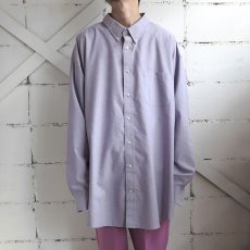 画像1: "ST. JOHN'S BAY" L/S Big Shirt　LAVENDER　size 4XL (1)