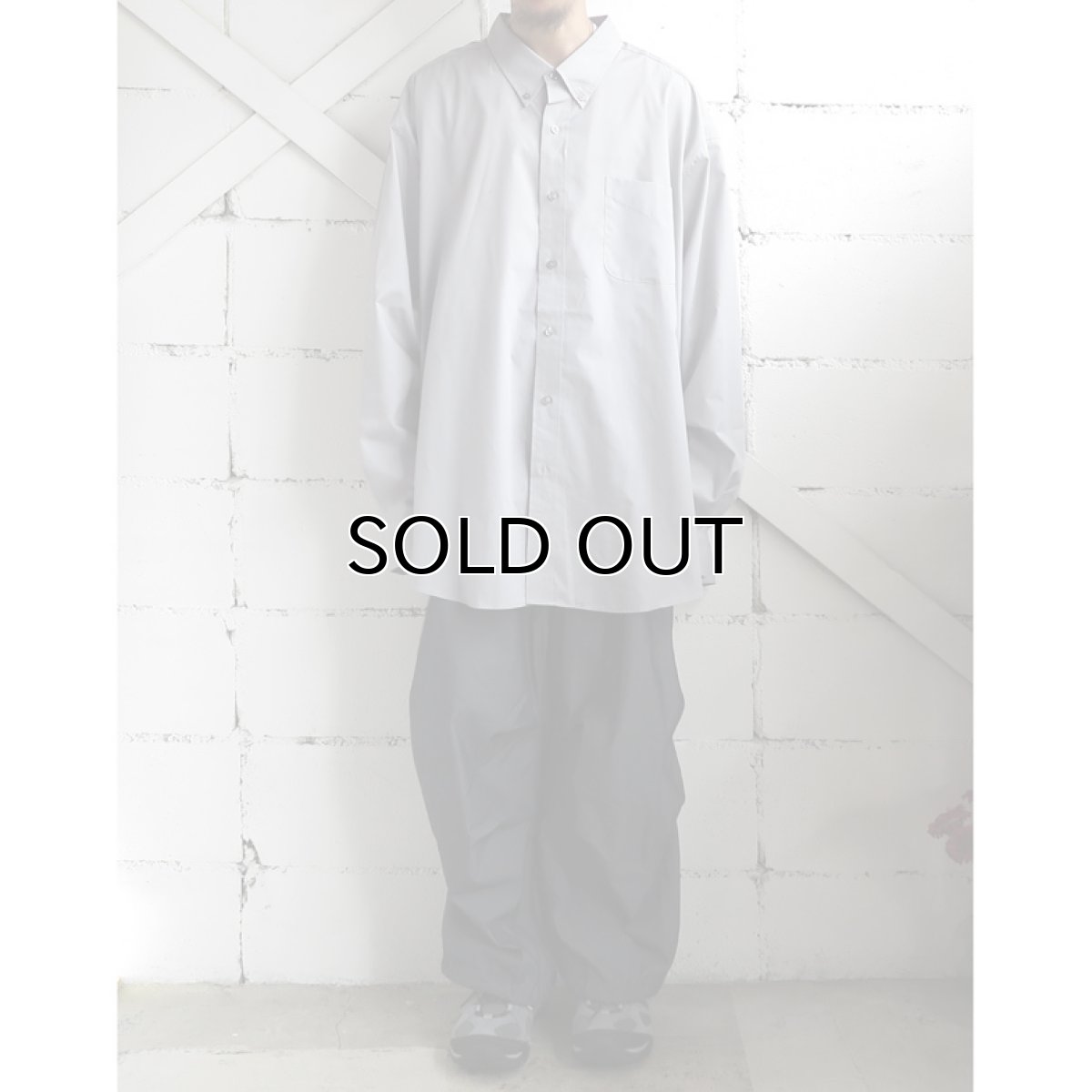 画像2: "PORT AUTHORITY" L/S Big Shirt　LIGHT GREY　size 4XL (2)