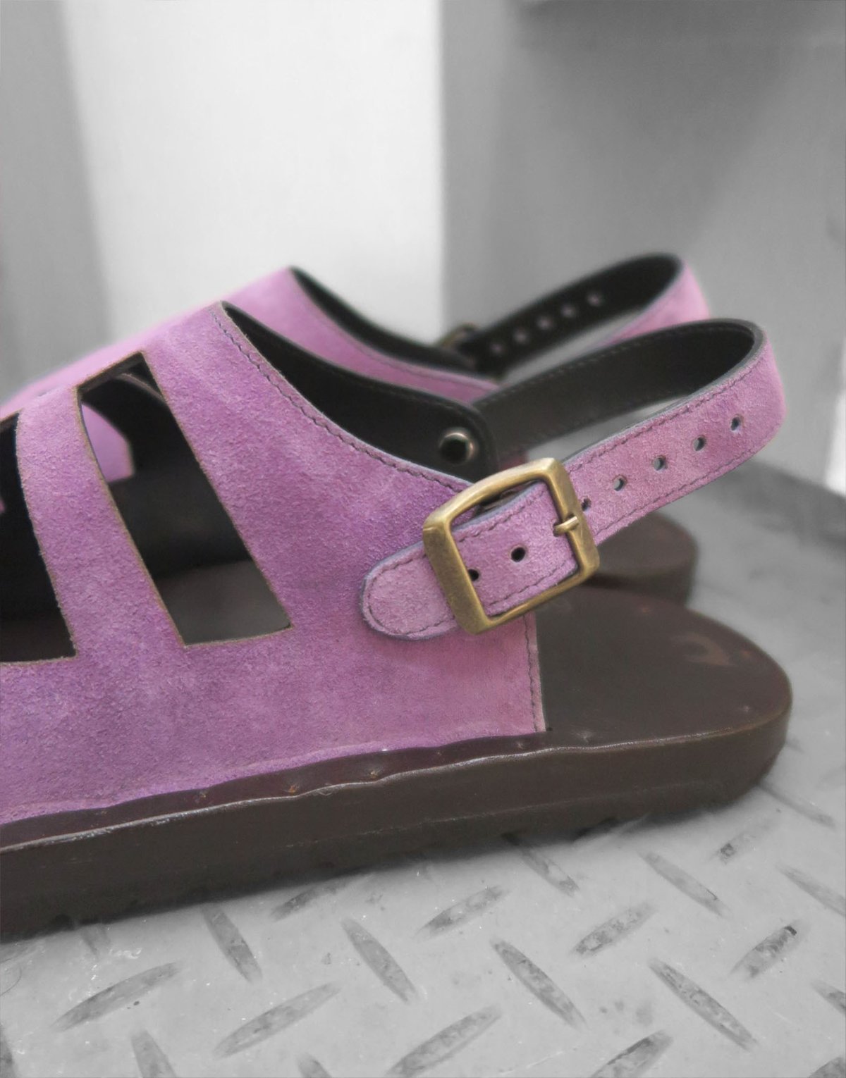 画像6: JUTTA NEUMANN "WALKER" LEATHER SANDAL　color VIOLET SUEDE　size 7D ~ 10D (6)