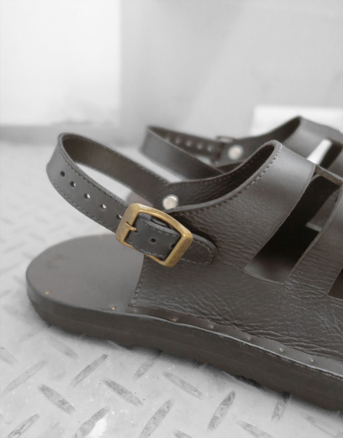 画像6: JUTTA NEUMANN "WALKER" LEATHER SANDAL color BLACK size 7D ~ 10D (6)