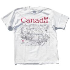 画像1: GILDAN "CANADA" Map Print T-Shirt　WHITE　size XL (1)