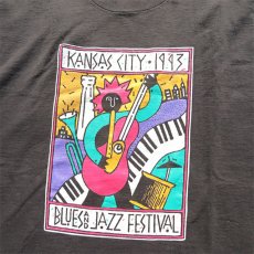 画像3: 1990's "BLUES & JAZZ FESTIVAL" Print T-Shirt　BLACK　size XL (3)