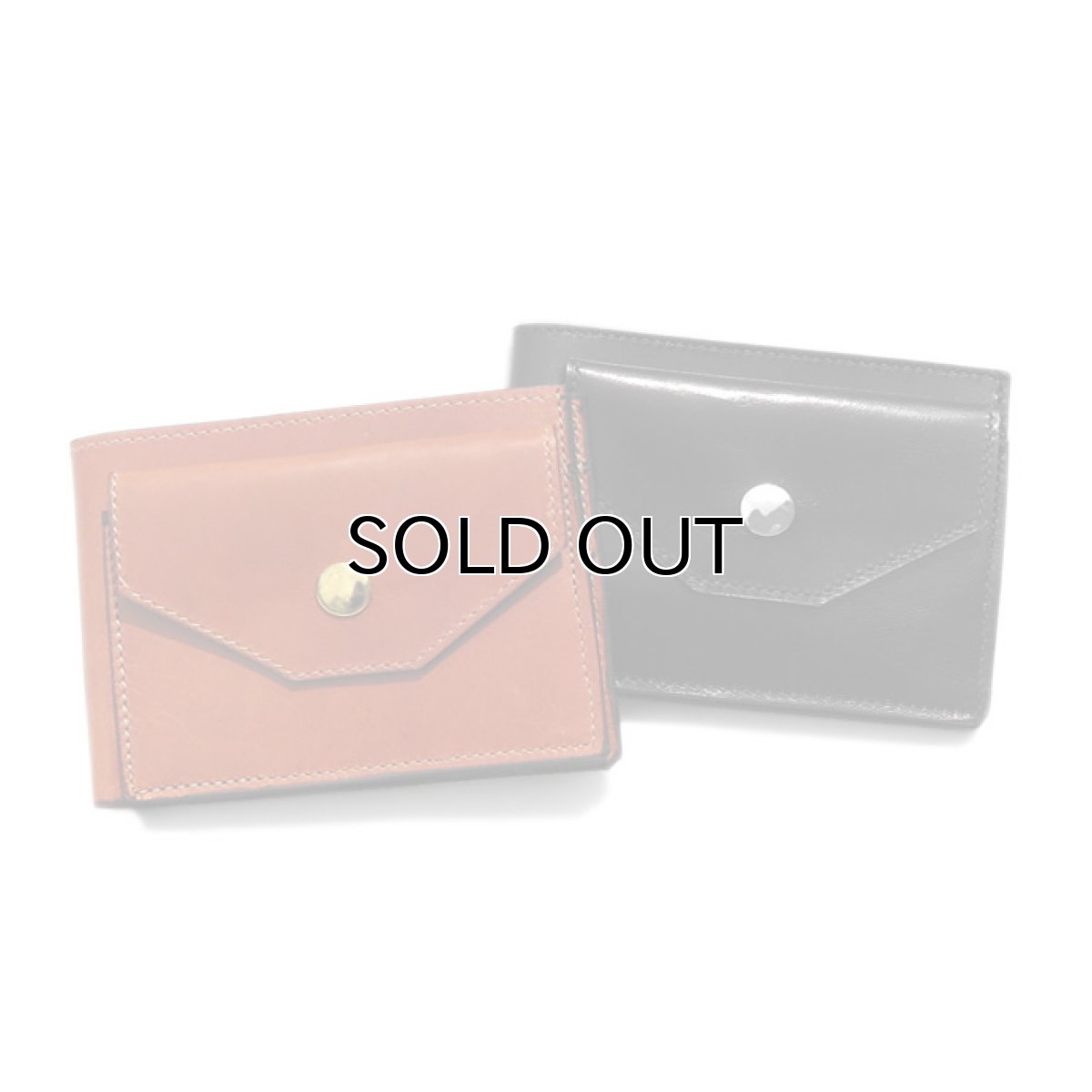 画像8: "JUTTA NEUMANN" Leather Wallet with Change Purse -二つ折り財布-　color : BLACK / BRICK RED (8)