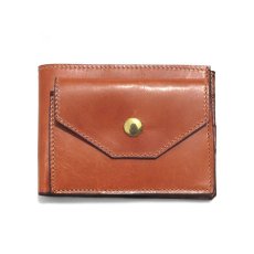 画像1: "JUTTA NEUMANN" Leather Wallet with Change Purse -二つ折り財布-　color : CARAMEL / LIGHT BROWN (1)