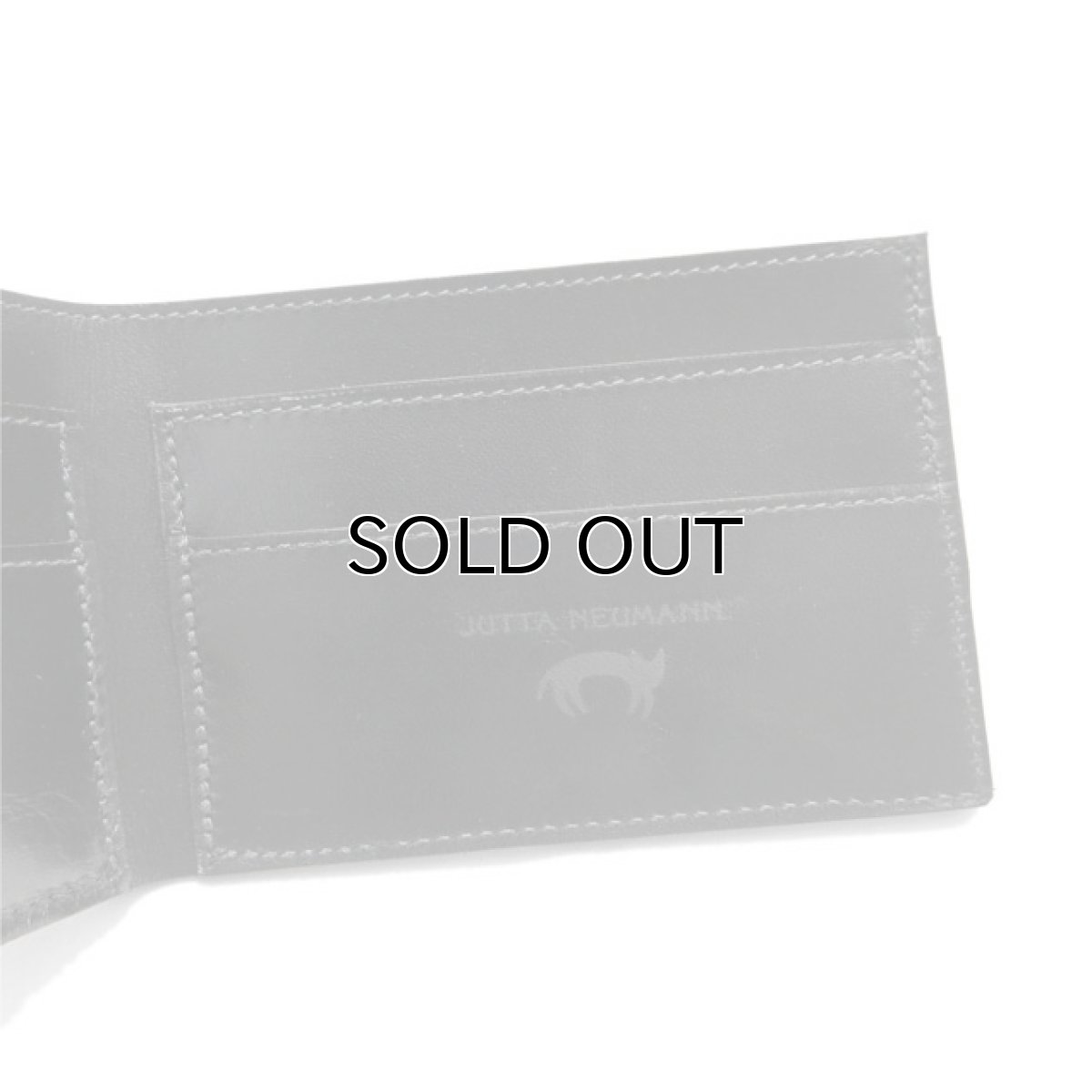 画像7: "JUTTA NEUMANN" Leather Wallet with Change Purse -二つ折り財布-　color : BLACK / BRICK RED (7)