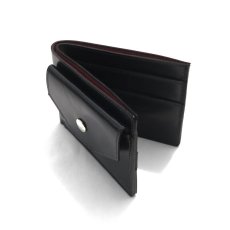 画像4: "JUTTA NEUMANN" Leather Wallet with Change Purse -二つ折り財布-　color : BLACK / BRICK RED (4)