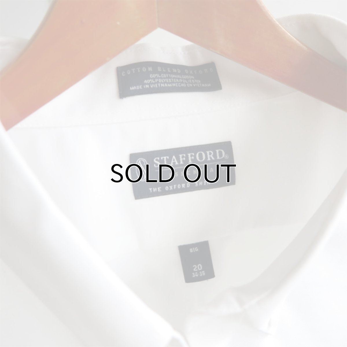 画像5: "STAFFORD" L/S Big Shirt　WHITE　size 4XL(20) (5)