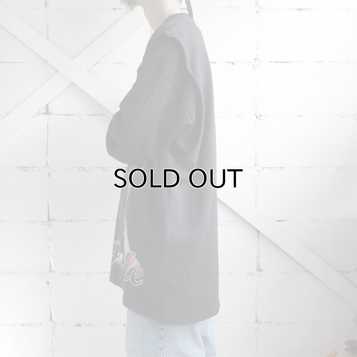 画像3: U.S.A. "2PAC" Cut off Print T-Shirt　BLACK　size 2XL (3)