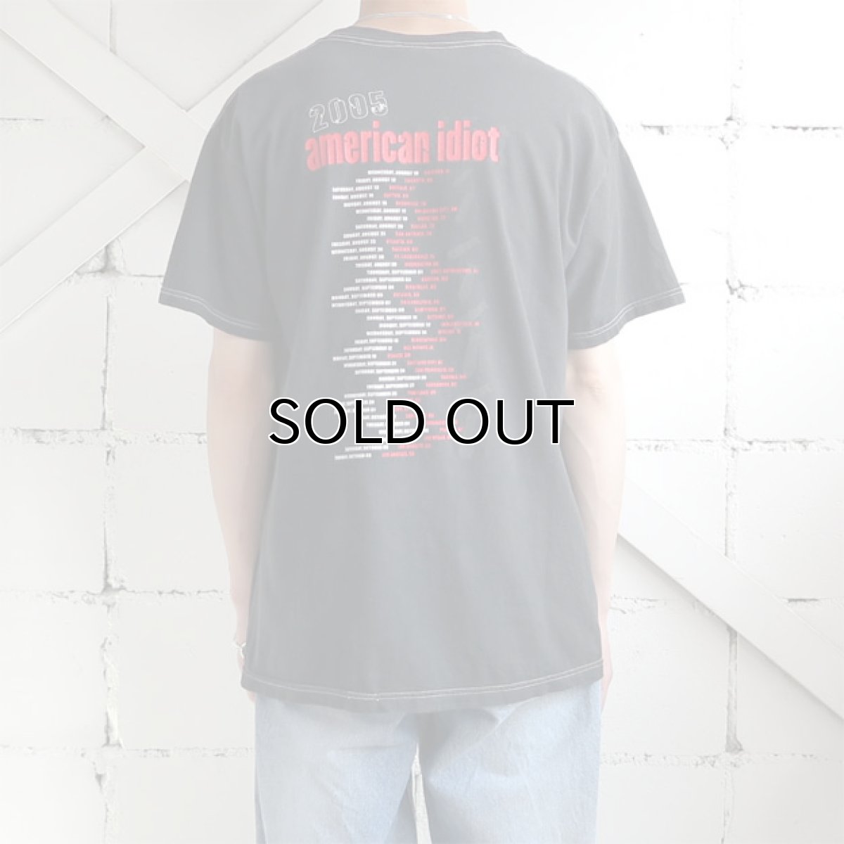 画像4: 2005's "GREEN DAY" -American Idiot- Tour Print T-Shirt size M-L (4)