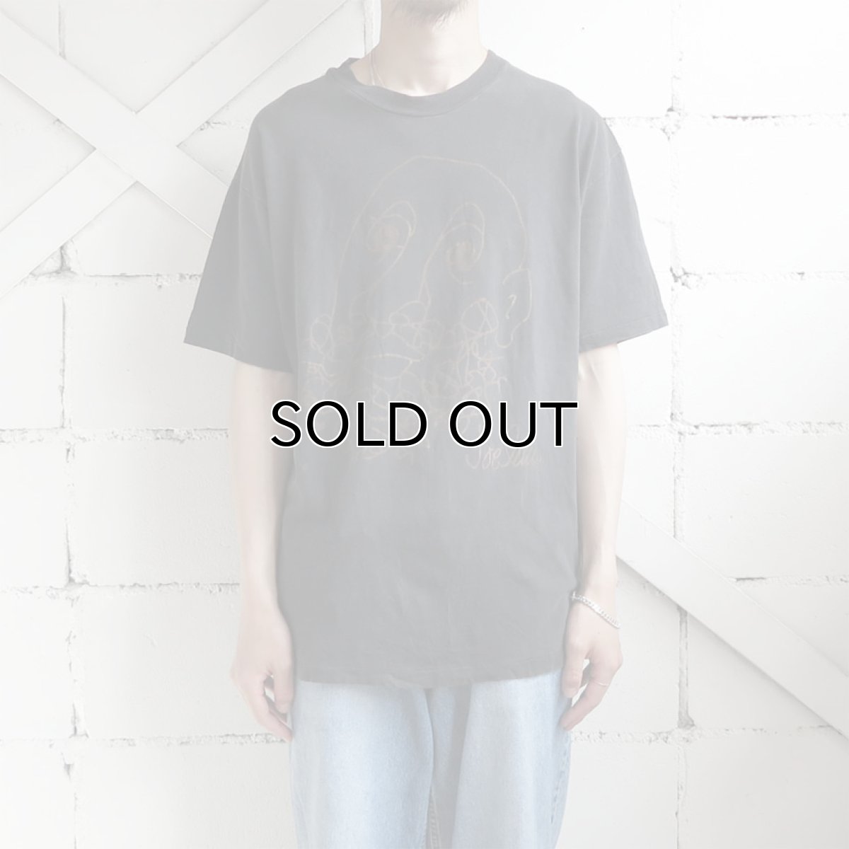 画像2: 1990's U.S.A. "Joe Saw" Art Print T-Shirt　BLACK　size L (2)