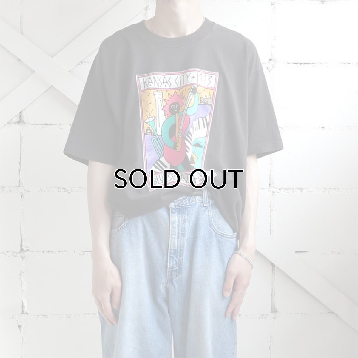 画像7: 1990's "BLUES & JAZZ FESTIVAL" Print T-Shirt　BLACK　size XL (7)