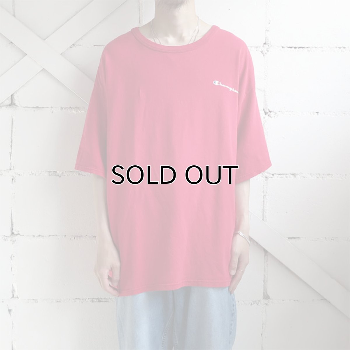 画像2: 1990's~ "Champion" Logo Print T-Shirt　BERRY PINK　size XXL (2)