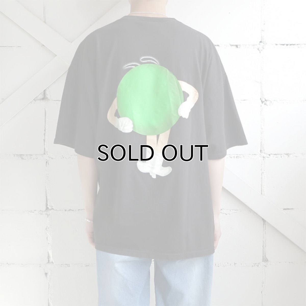 画像4: U.S.A. "M&M'S" Character Print T-Shirt BLACK size XL-XXL (4)