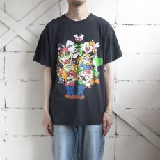 画像2: "SUPER MARIO" Character Print T-Shirt　BLACK　size L (2)