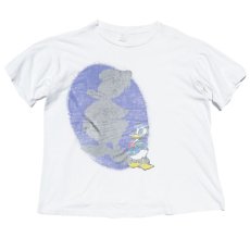 画像1: 1980-90's "DONALD DUCK" Print T-Shirt　WHITE　size L (1)