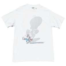 画像1: 1990's "LOONEY TUNES" Character Print T-Shirt　WHITE　size M (1)