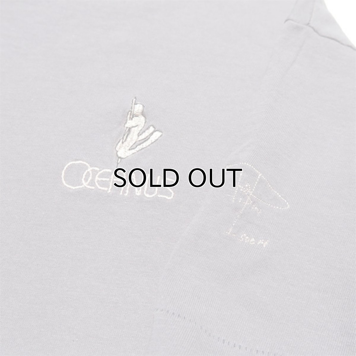 画像3: 1990's "OCEANUS" One Point Logo T-Shirt　GREY　size M-L (3)