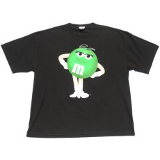 画像1: U.S.A. "M&M'S" Character Print T-Shirt　BLACK　size XL-XXL (1)