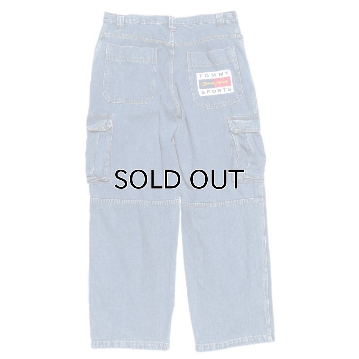 画像5: 1990's~ "TOMMY SPORTS" Baggy Fit Cargo Pants　BLUE DENIM　size W38INCH (5)