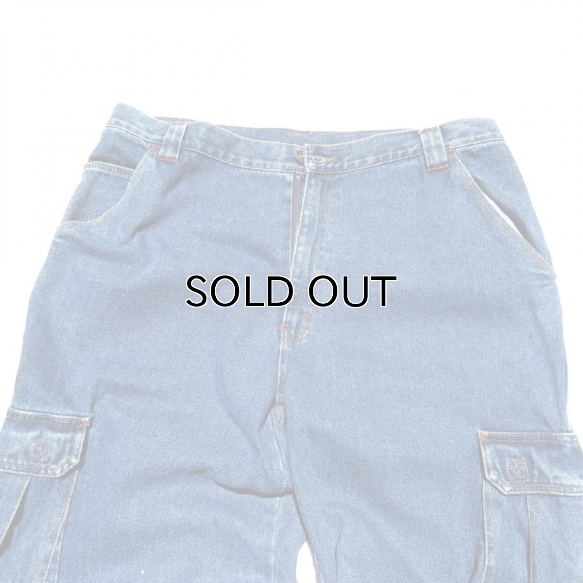 画像7: 1990's~ "TOMMY SPORTS" Baggy Fit Cargo Pants　BLUE DENIM　size W38INCH (7)