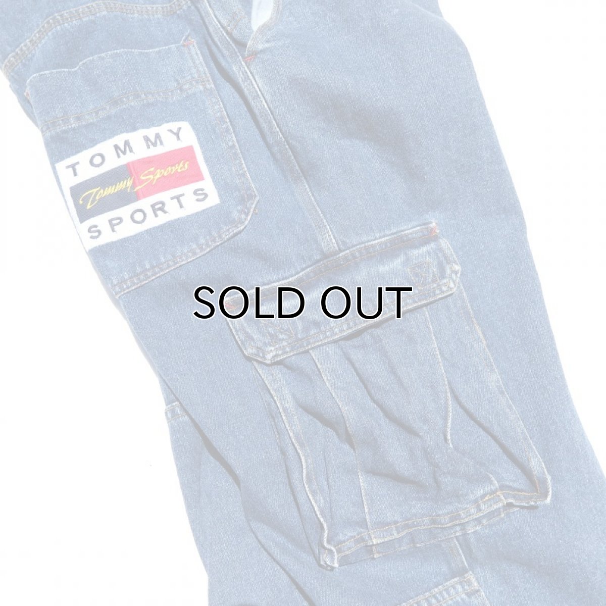 画像6: 1990's~ "TOMMY SPORTS" Baggy Fit Cargo Pants　BLUE DENIM　size W38INCH (6)