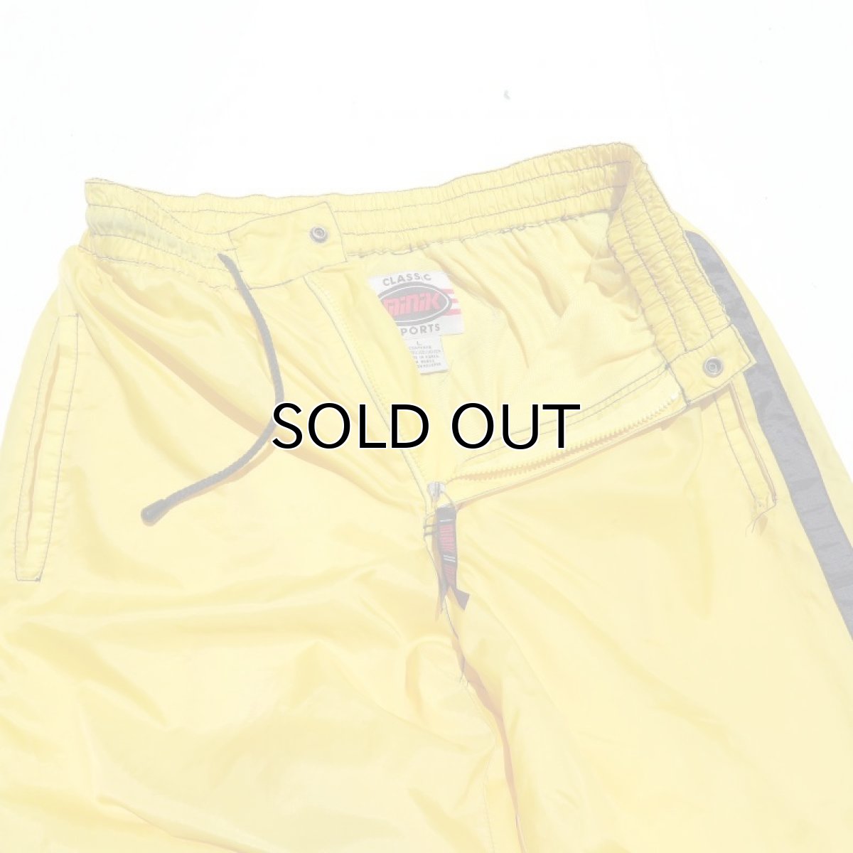 画像7: 1990's "minik" Nylon Easy Trousers　YELLOW/NAVY　size Waist Free (7)