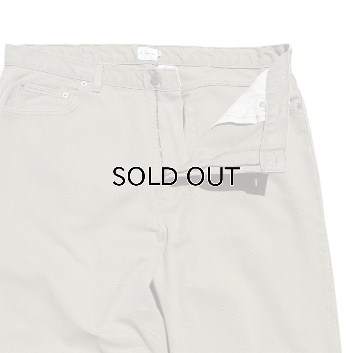 画像5: 1990's~ "Calvin Klein Jeans" Cotton Twill 5-Pocket Pants　KHAKI　size W40INCH (5)